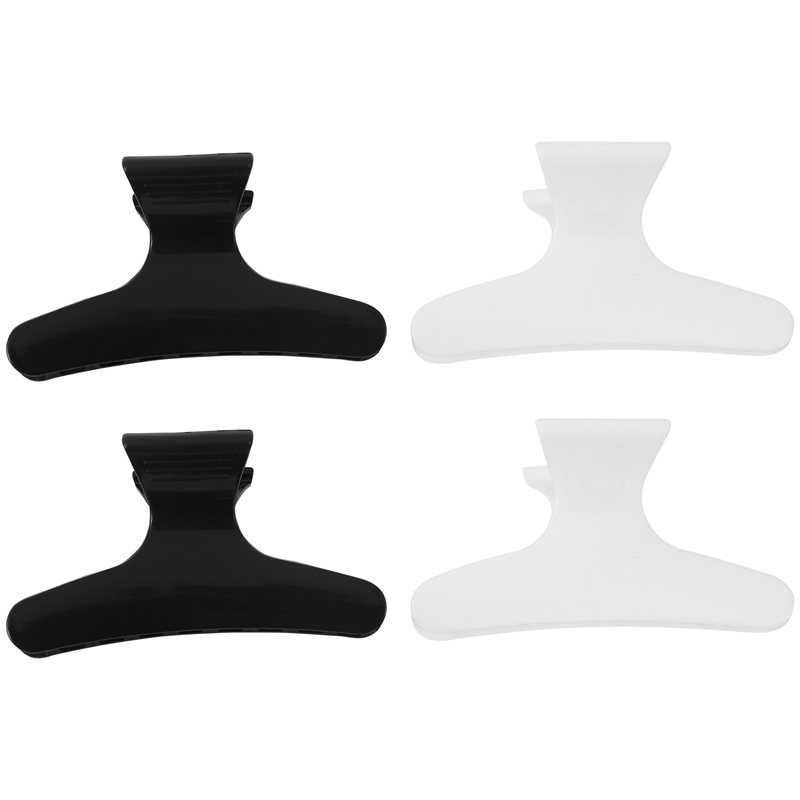 4 ชิ้น สีดำ สีขาว ที่หนีบผมรูป - Hair Clips บทวิจารณ์และราคา