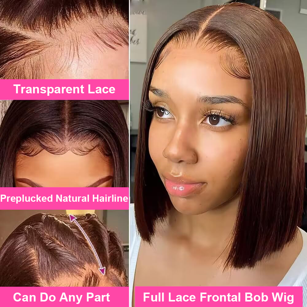 วิกผมบ๊อบตรงแบบลูกไม้ด้านหน้า  - Glueless Wear And Go Human Hair Wig บทวิจารณ์และราคา