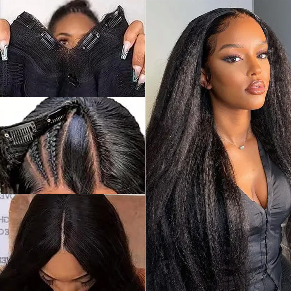 วิกผมตรงแบบ Kinky Yaki ทำจากผม - Glueless Wear And Go Human Hair Wig บทวิจารณ์และราคา