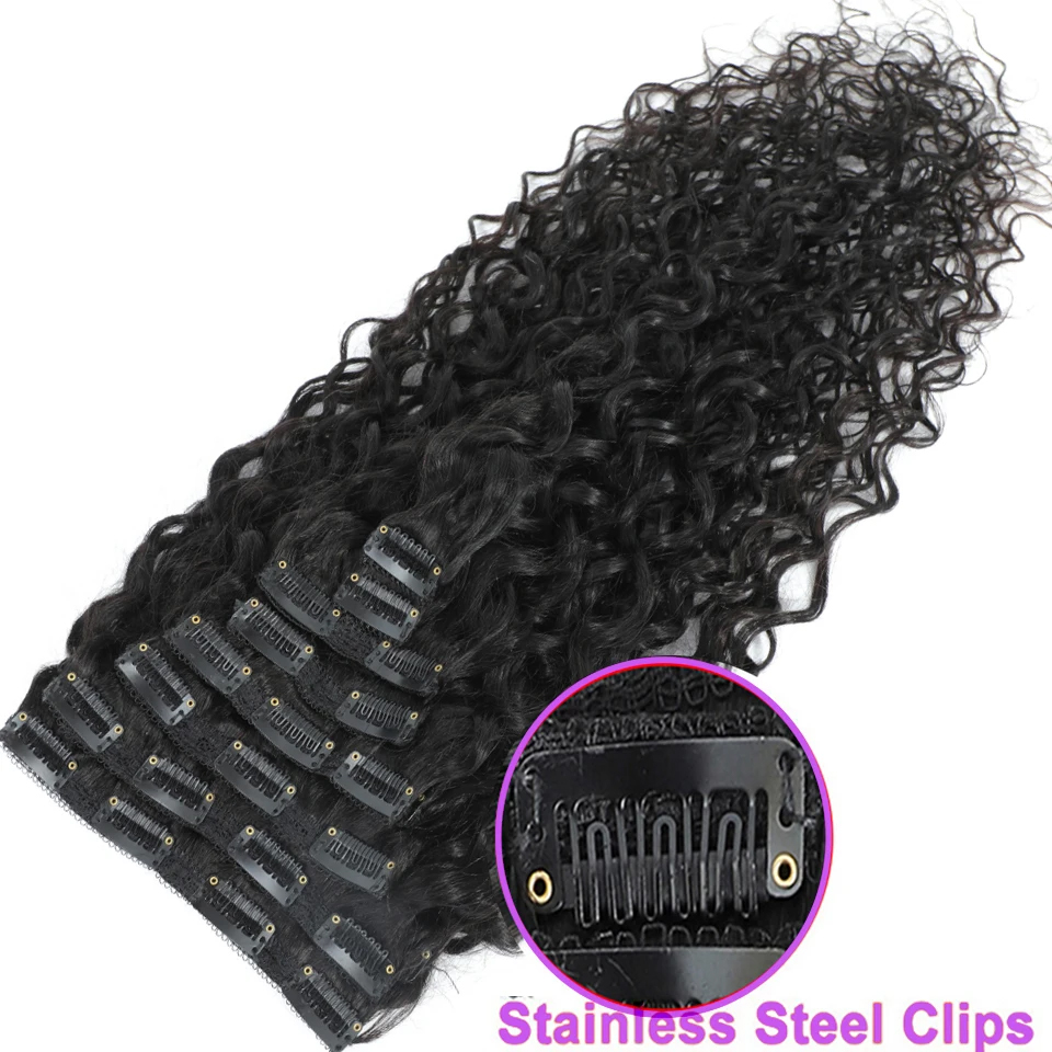 คลิปต่อผมลอนลึกแบบคลิปอิน ผมแท - Seamless Clip In Hair Extensions Human Hair บทวิจารณ์และราคา