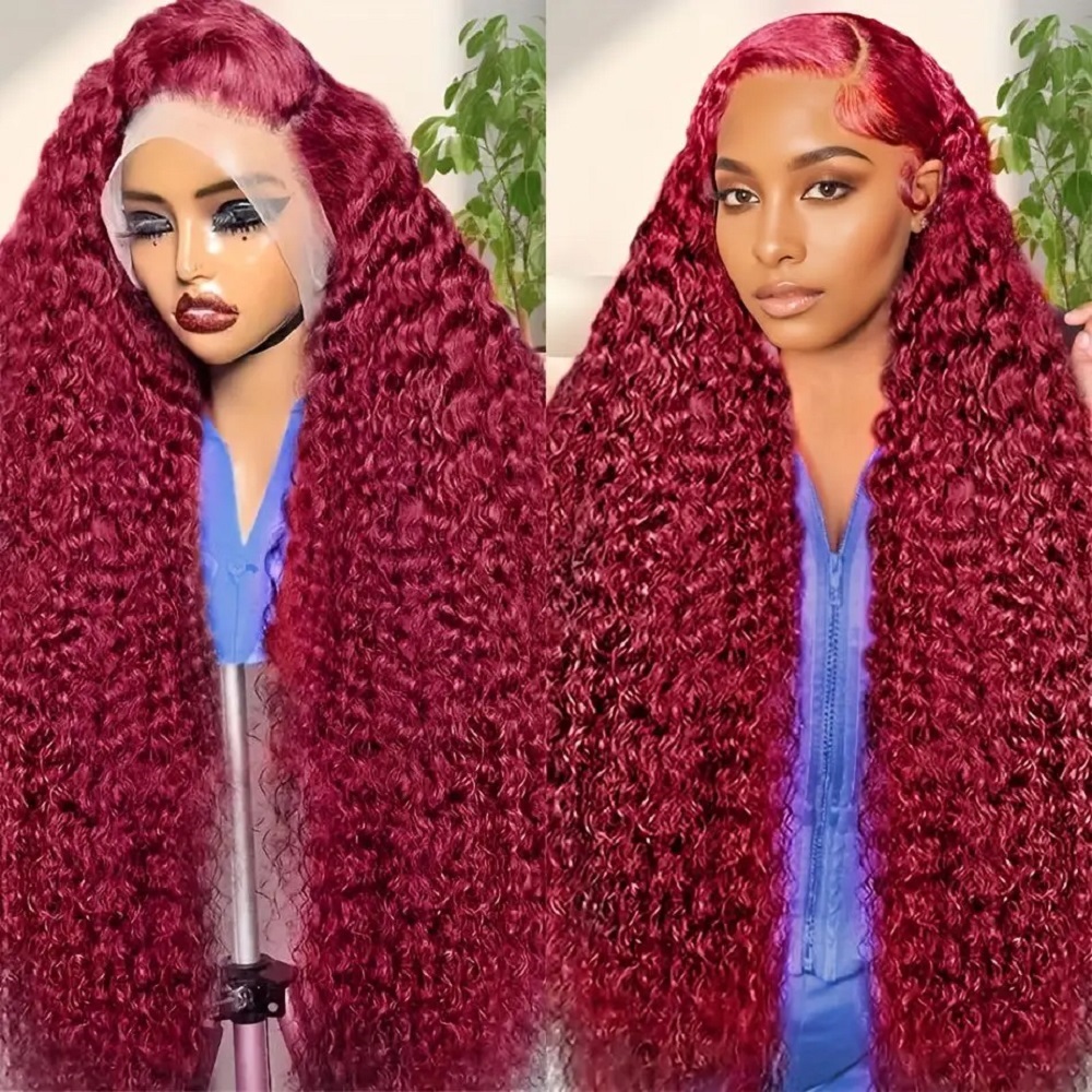 วิกผมแท้สีเบอร์กันดี 200 ดีนซิ - Human Hair Wigs บทวิจารณ์และราคา